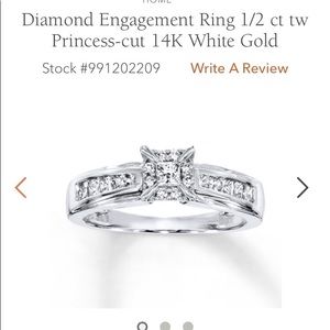 Princess cut engagement ring 6.75